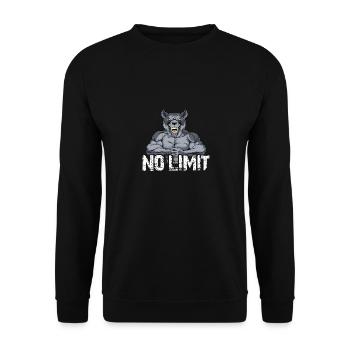 Bodybuilding Muscle Building Fat Loss Without Limit - Unisex Sweatshirt - black - Front - Alina (178cm) & Michal (187cm)