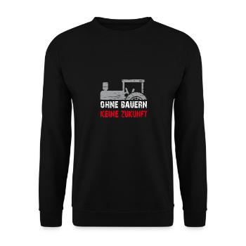 Ohne Bauern keine Zukunft - Unisex Pullover - Schwarz - Vorne - Alina (178cm) & Michal (187cm)
