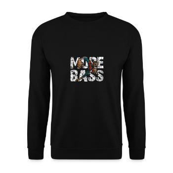 More Bass Please Bass Clef for Bass Guitarists - Unisex Sweatshirt - black - Front - Alina (178cm) & Michal (187cm)