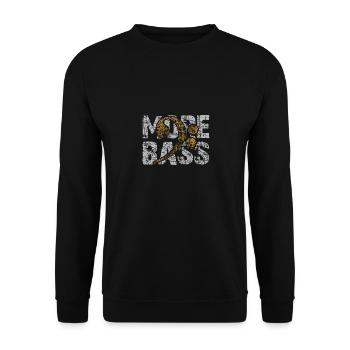 More Bass Please Bass Clef for Bass Guitarists - Unisex Sweatshirt - black - Front - Alina (178cm) & Michal (187cm)