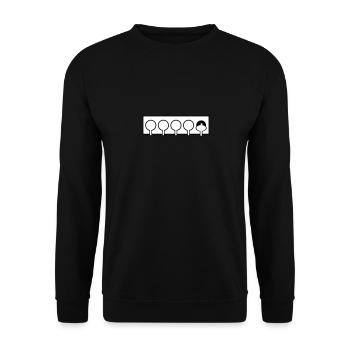 Biathlon Schießstand, Zielscheibe - Unisex Pullover - Schwarz - Vorne - Alina (178cm) & Michal (187cm)