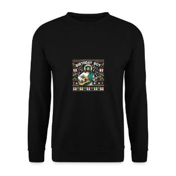 Jesus Christ Birthday Boy Ugly Christmas - Unisex Sweatshirt - black - Front - Alina (178cm) & Michal (187cm)
