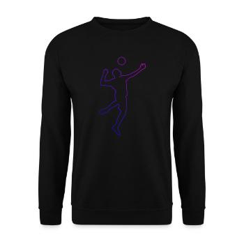 Fistball Faustballspielen Volleyball Faustball - Unisex Pullover - Schwarz - Vorne - Alina (178cm) & Michal (187cm)