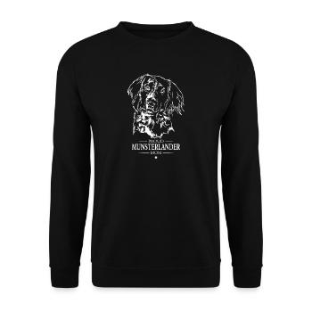Munsterlander Mom Hunde Münsterländer Wilsigns - Unisex Pullover - Schwarz - Vorne - Alina (178cm) & Michal (187cm)