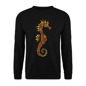 seahorsey - Unisex Pullover - Schwarz - Vorne - Alina (178cm) & Michal (187cm)