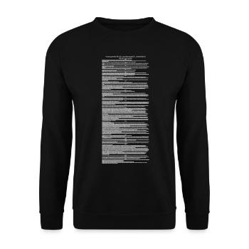 BRD Grundgesetz Grundrechte Art. 1-19 - Unisex Pullover - Schwarz - Vorne - Alina (178cm) & Michal (187cm)