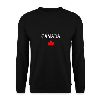 erable canada - Sweat-shirt Unisexe - noir - Devant - Alina (178cm) & Michal (187cm)