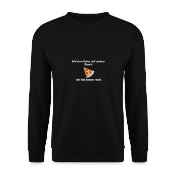 I prefer to listen to my gut - Funny saying - Unisex Sweatshirt - black - Front - Alina (178cm) & Michal (187cm)