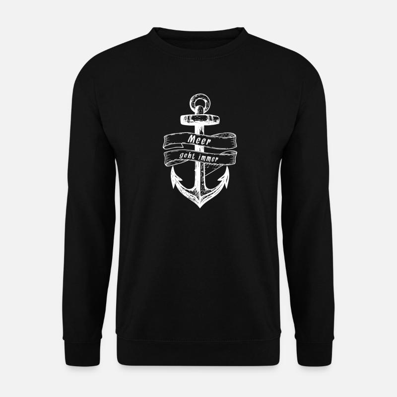 Meer Geht Immer Anker - Unisex Pullover - Schwarz