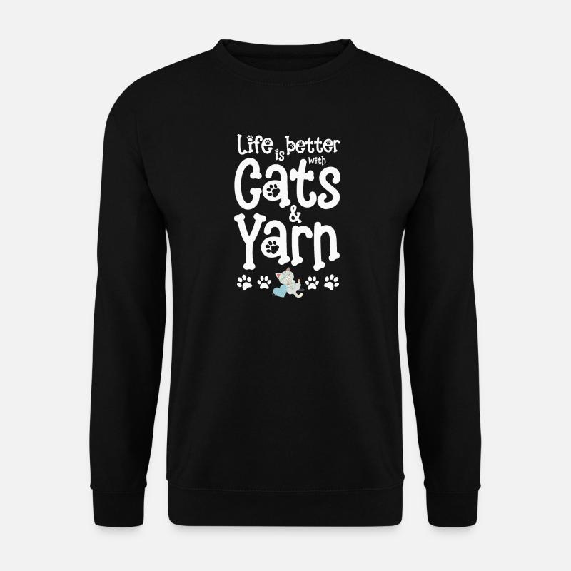 Katze Katzen - Unisex Pullover - Schwarz