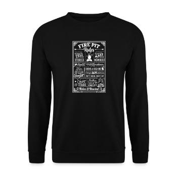Fire Pit Rule - Unisex Pullover - Schwarz - Vorne - Alina (178cm) & Michal (187cm)