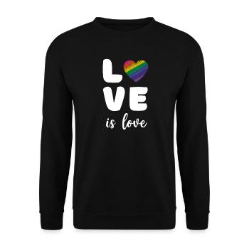 Mois de la fierté - L’amour c’est l’amour - Sweat-shirt Unisexe - noir - Devant - Alina (178cm) & Michal (187cm)