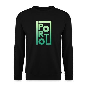 Porto Portugal Cadre dégradé - Sweat-shirt Unisexe - noir - Devant - Alina (178cm) & Michal (187cm)