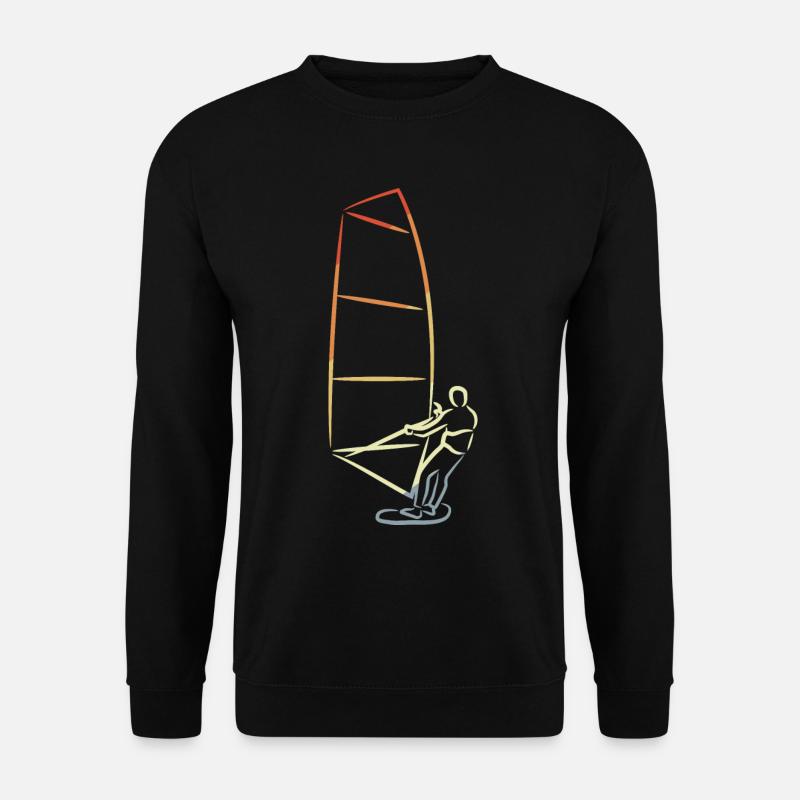 Vintage Windsurfer - Unisex Pullover - Schwarz