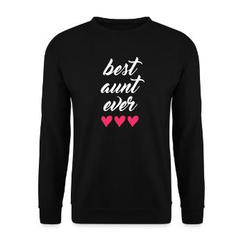 Beste Tante aller Zeiten - Unisex Pullover - Schwarz - Vorne - Alina (178cm) & Michal (187cm)
