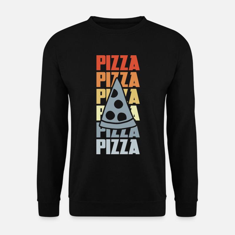 Retro Pizza - Unisex Pullover - Schwarz