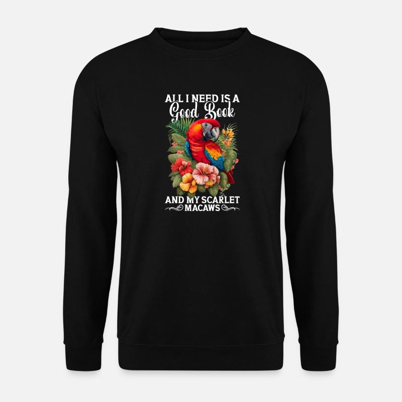 Scarlet Macaw's Design - Unisex Sweatshirt - black