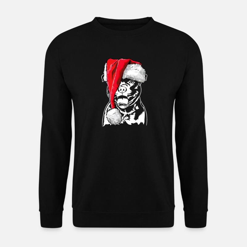 Santa Staffordshire Bullterrier Weihnacht Wilsigns - Unisex Pullover - Schwarz