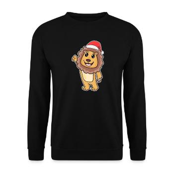 Noël Lion - Sweat-shirt Unisexe - noir - Devant - Alina (178cm) & Michal (187cm)