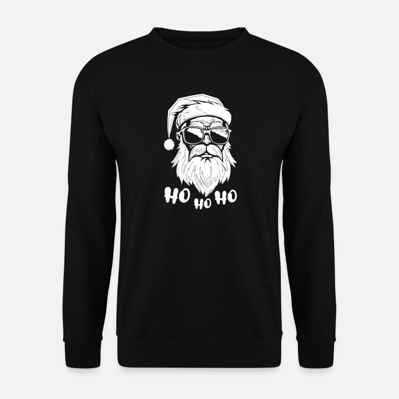 Chilliger Santa mit Sonnenbrille HoHoHo - Unisex Pullover - Schwarz