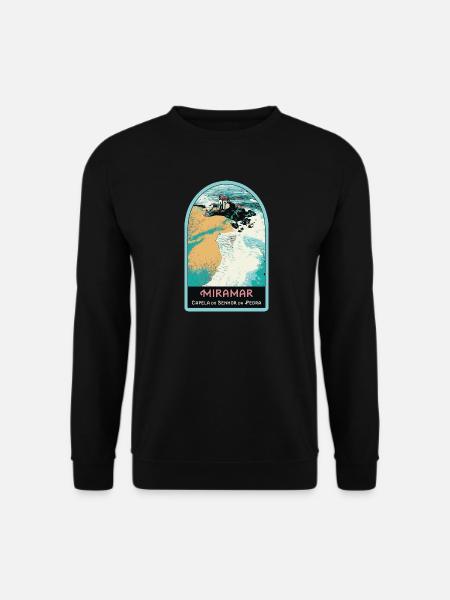 Chapelle Senhor da Pedra, plage de Miramar - Unisex sweater - sort