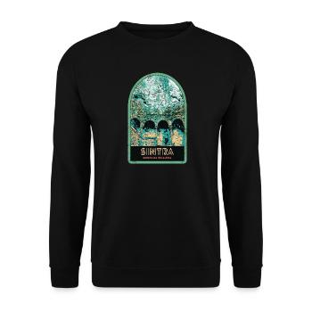 Einweihungsbrunnen, Regaleira-Palast, Sintra - Unisex Pullover - Schwarz - Vorne - Alina (178cm) & Michal (187cm)