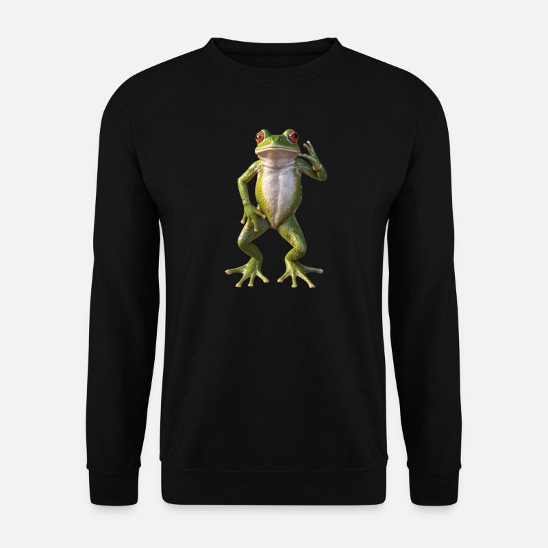 Tanzender Frosch - Unisex Pullover - Schwarz