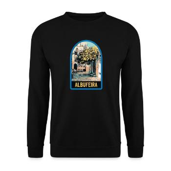 Ruelle pittoresque, vieille ville, Albufeira - Sweat-shirt Unisexe - noir - Devant - Alina (178cm) & Michal (187cm)