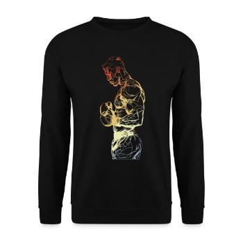 Vintage Boxer - Sweat-shirt Unisexe - noir - Devant - Alina (178cm) & Michal (187cm)