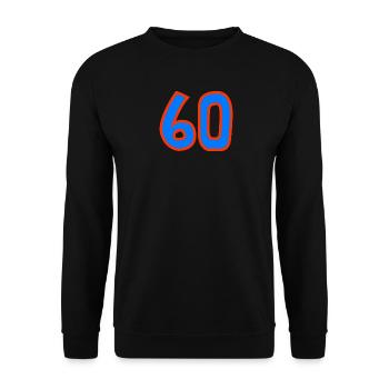60. 60 YEARS. 60th ANNIVERSARY. 60TH BIRTHDAY. - Unisex Sweatshirt - black - Front - Alina (178cm) & Michal (187cm)
