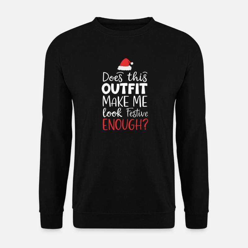 Festive Christmas Outfit - Unisex Sweatshirt - black