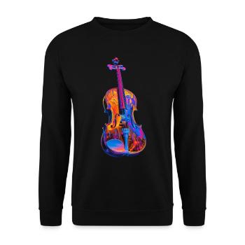 Violine - Unisex Pullover - Schwarz - Vorne - Alina (178cm) & Michal (187cm)