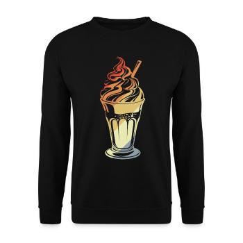 cream sundae retro style - Unisex Sweatshirt - black - Front - Alina (178cm) & Michal (187cm)