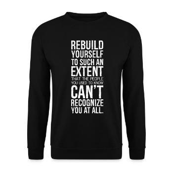 reconstruisez-vous à tel point que les gens - Sweat-shirt Unisexe - noir - Devant - Alina (178cm) & Michal (187cm)