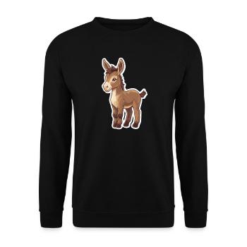Esel - Unisex Pullover - Schwarz - Vorne - Alina (178cm) & Michal (187cm)