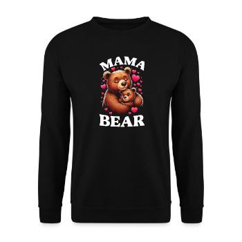 Mama Bear Fête des Mères Mère Parent Mama Bear - Sweat-shirt Unisexe - noir - Devant - Alina (178cm) & Michal (187cm)