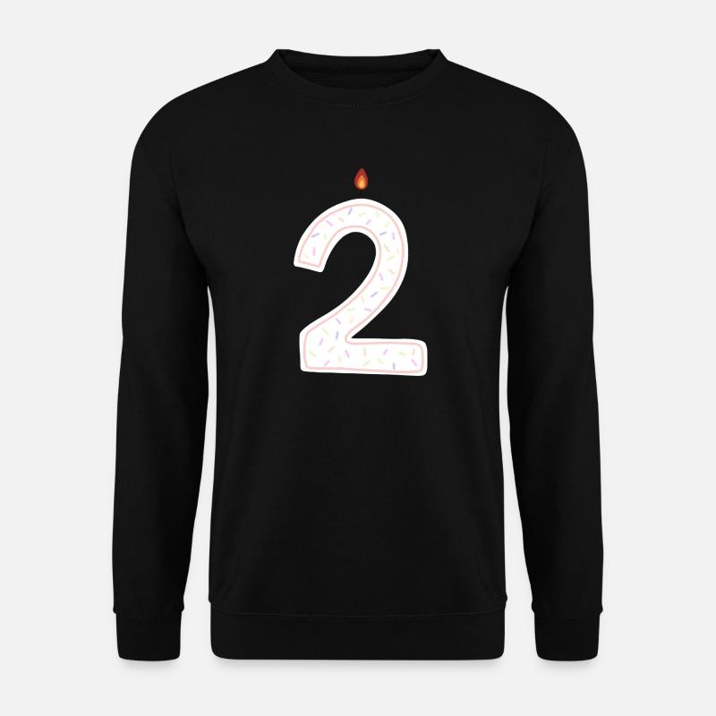 Birthday Candle Number Two Graphic - Unisex Sweatshirt - black