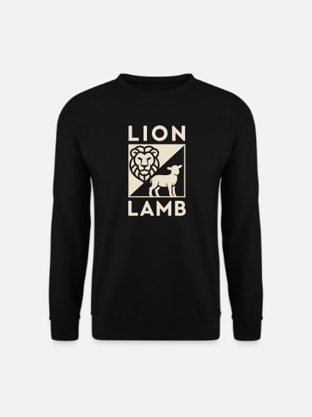 Christian Lion Lamb Lion and Lamb - Unisex Sweatshirt - black
