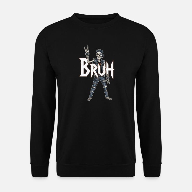 Bruh Skeleton Wippe - Unisex Pullover - Schwarz