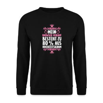 Bachelor Party Team Bride Hen Party - Unisex Sweatshirt - black - Front - Alina (178cm) & Michal (187cm)