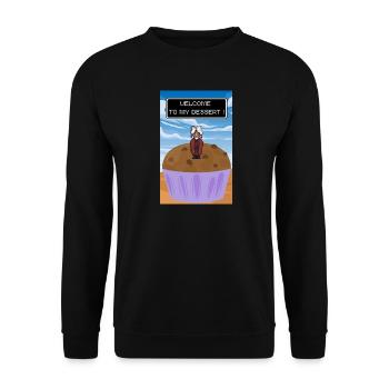 Welcome to the Dessert - Unisex Sweatshirt - black - Front - Alina (178cm) & Michal (187cm)