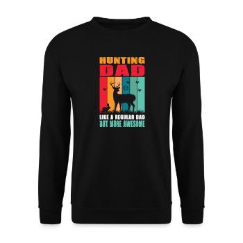 Cadeau de chasseur Chasse Examen de chasseur - Sweat-shirt Unisexe - noir - Devant - Alina (178cm) & Michal (187cm)