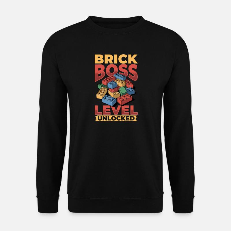 Building Blocks Kids Brick Builder - Unisex Pullover - Schwarz