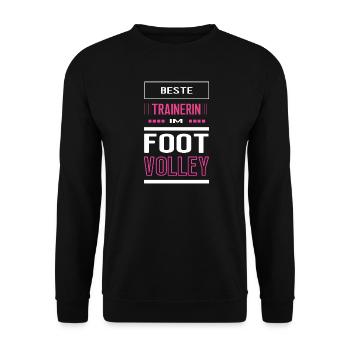 Beste Footvolley Trainerin Footvolleytrainerin - Unisex Pullover - Schwarz - Vorne - Alina (178cm) & Michal (187cm)