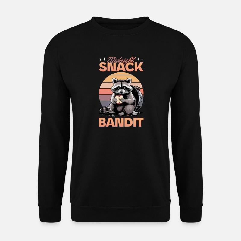 Funny Raccoon - Unisex Pullover - Schwarz