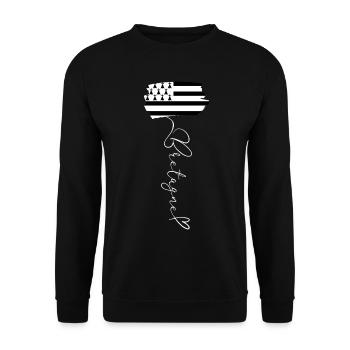 Drapeau Breton Couleurs Emblème Fierté Bretagne - Sweat-shirt Unisexe - noir - Devant - Alina (178cm) & Michal (187cm)