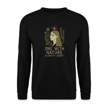 Wilde Frau Spirituelle Weibliche Natur - Unisex Pullover - Schwarz - Vorne - Alina (178cm) & Michal (187cm)