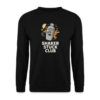 Shaker Stuck Beginner Mixologist - Unisex Sweatshirt - black - Front - Alina (178cm) & Michal (187cm)