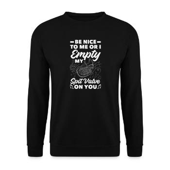 Vintage Euphonium Player - Unisex Sweatshirt - black - Front - Alina (178cm) & Michal (187cm)