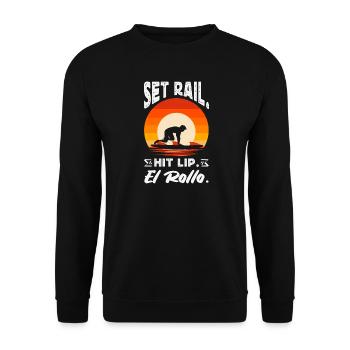 Surfing Surfboarder Bodyboarder - Unisex Sweatshirt - black - Front - Alina (178cm) & Michal (187cm)